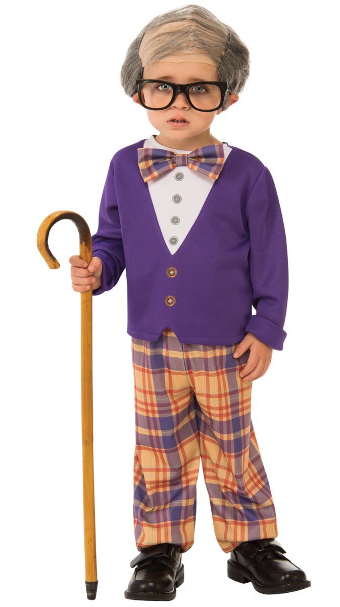Boy's Elderly Little Old Man Geriatric Fancy Dress Costume Main Image 