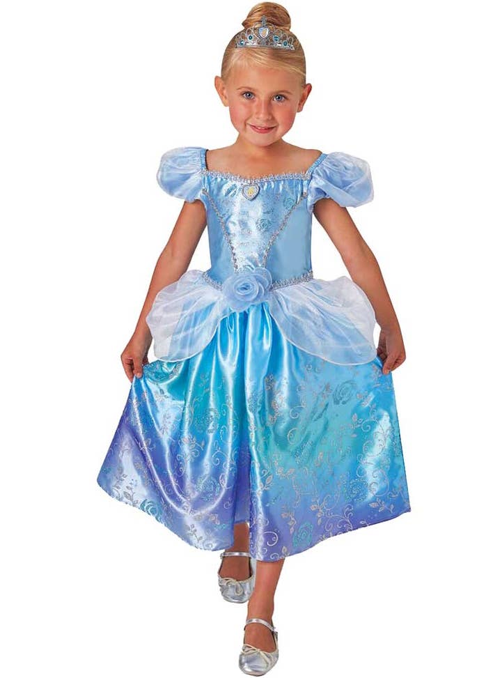 Cinderella Girls Disney Princess Fancy Dress Costume - Main Image