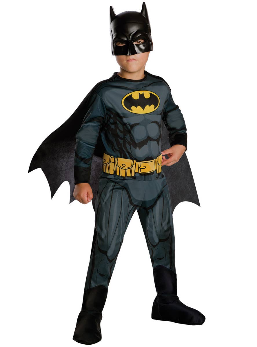 Boys Classic DC Comics Black Batman Fancy Dress Costume - Main Image