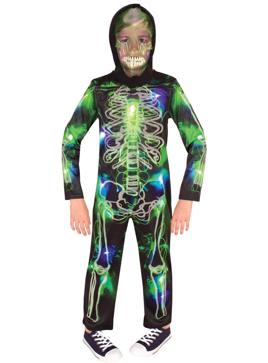Neon Glow in the Dark Boys Skeleton Costume