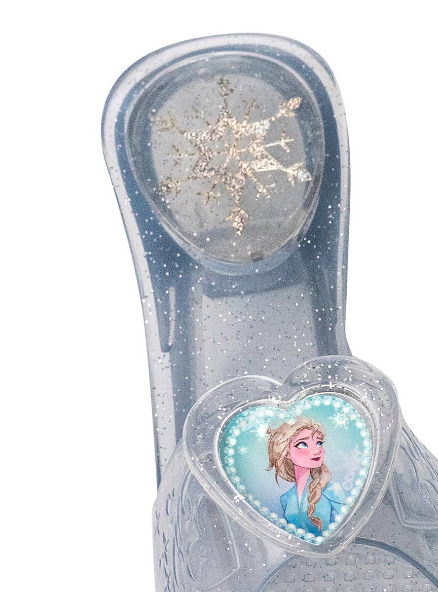Girls Blue Elsa Jelly Costume Shoes - Close Image