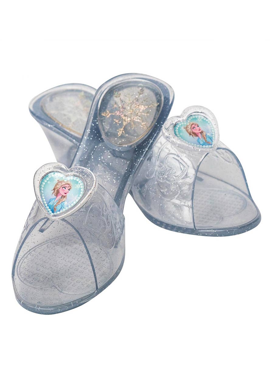 Girls Blue Elsa Jelly Costume Shoes - Main Image