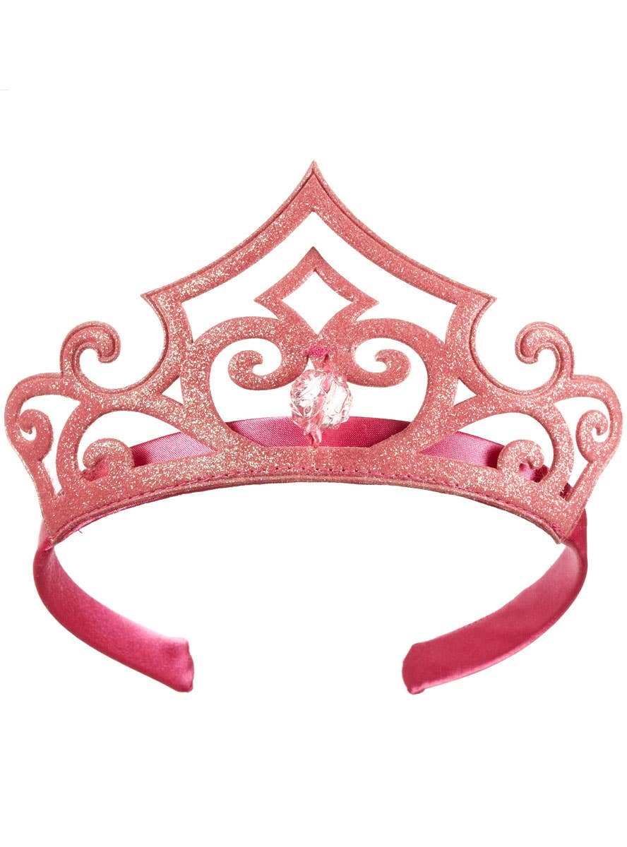 Pink Glitter Sleeping Beauty Tiara Costume Accessory