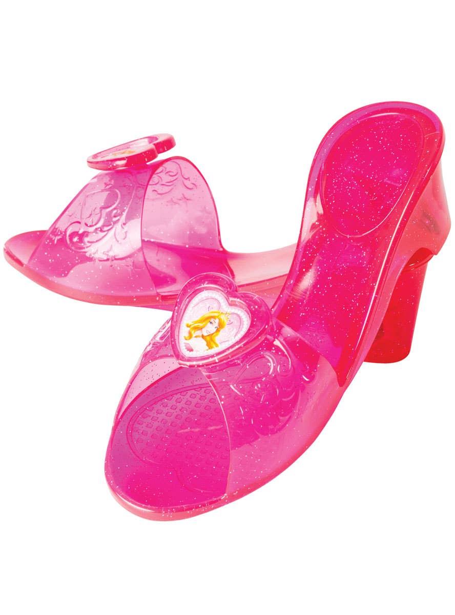 Girls Light Up Sleeping Beauty Jelly Costume Shoes - Front Image