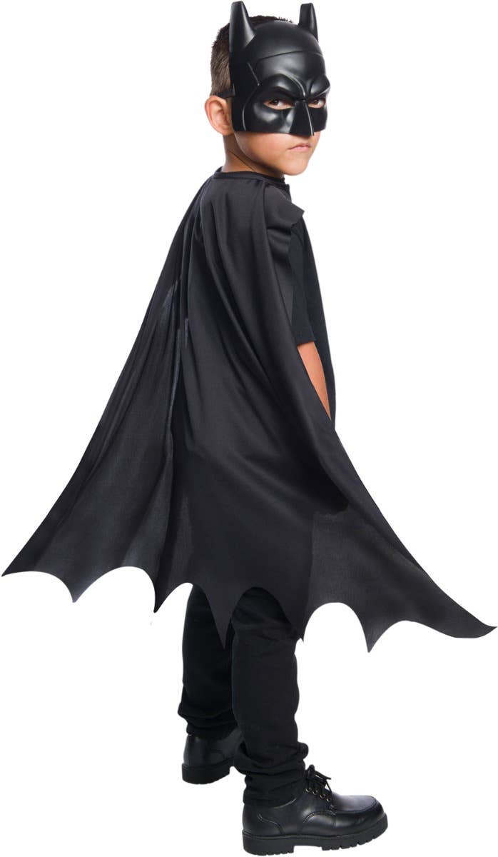 Boys Dark Knight Batman Costume Cape and Superhero Mask Set Main Image