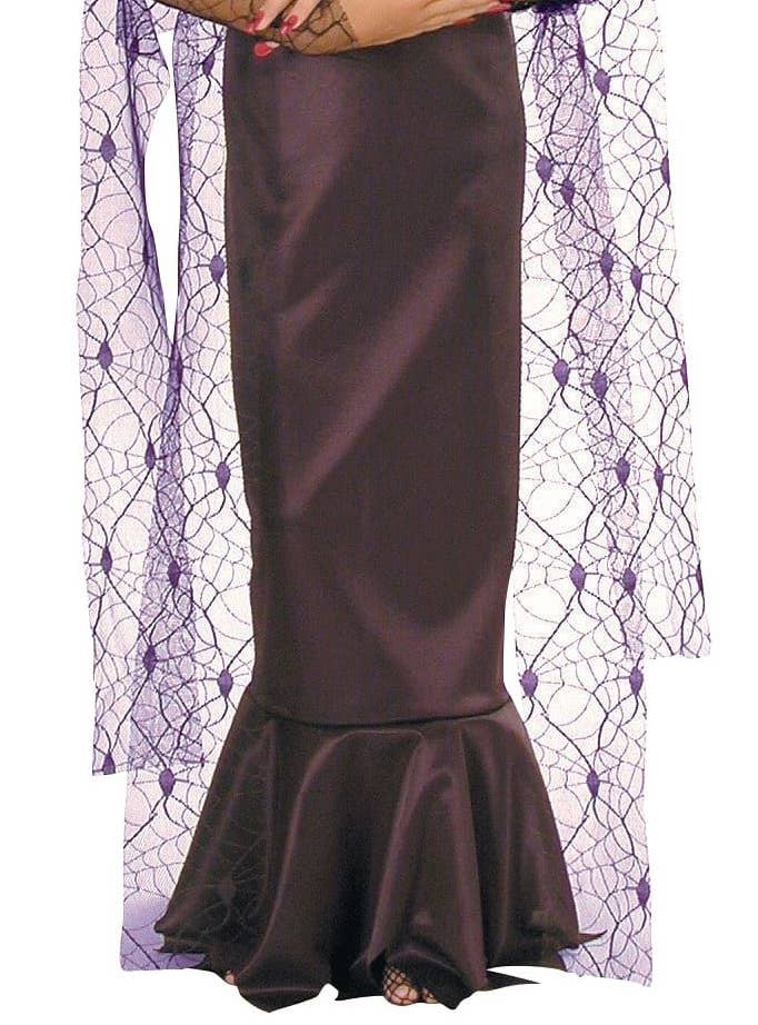 Girls Morticia Addams Halloween Fancy Dress Costume Close Image 2