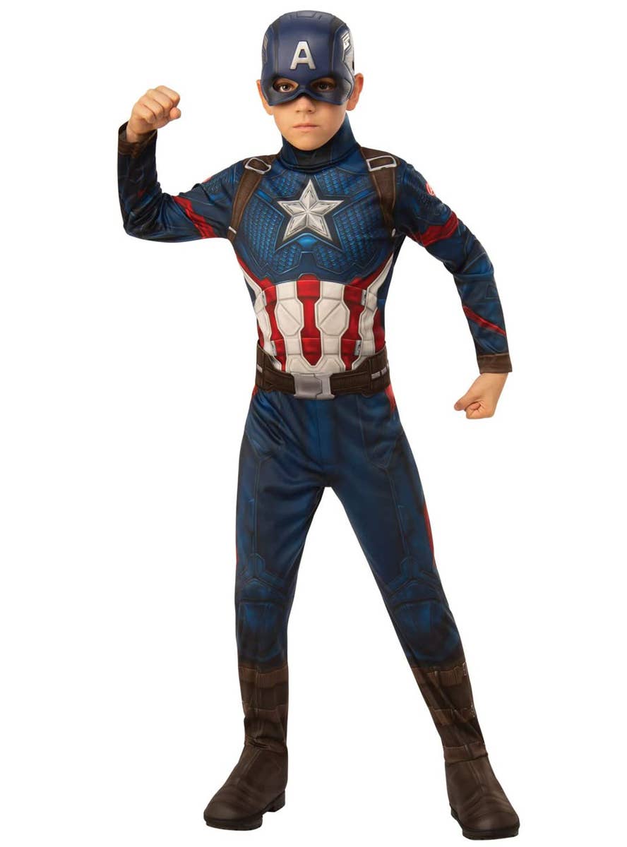 Boys Avengers Endgame Captain America Fancy Dress Costume Main Image