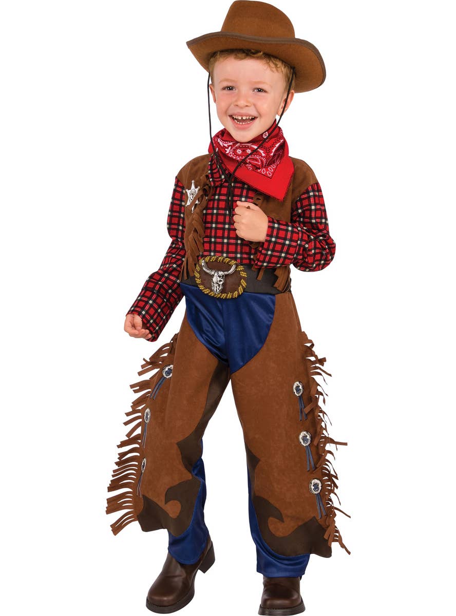 Toddler Boys Cowboy Dress Up Costume - Main Image