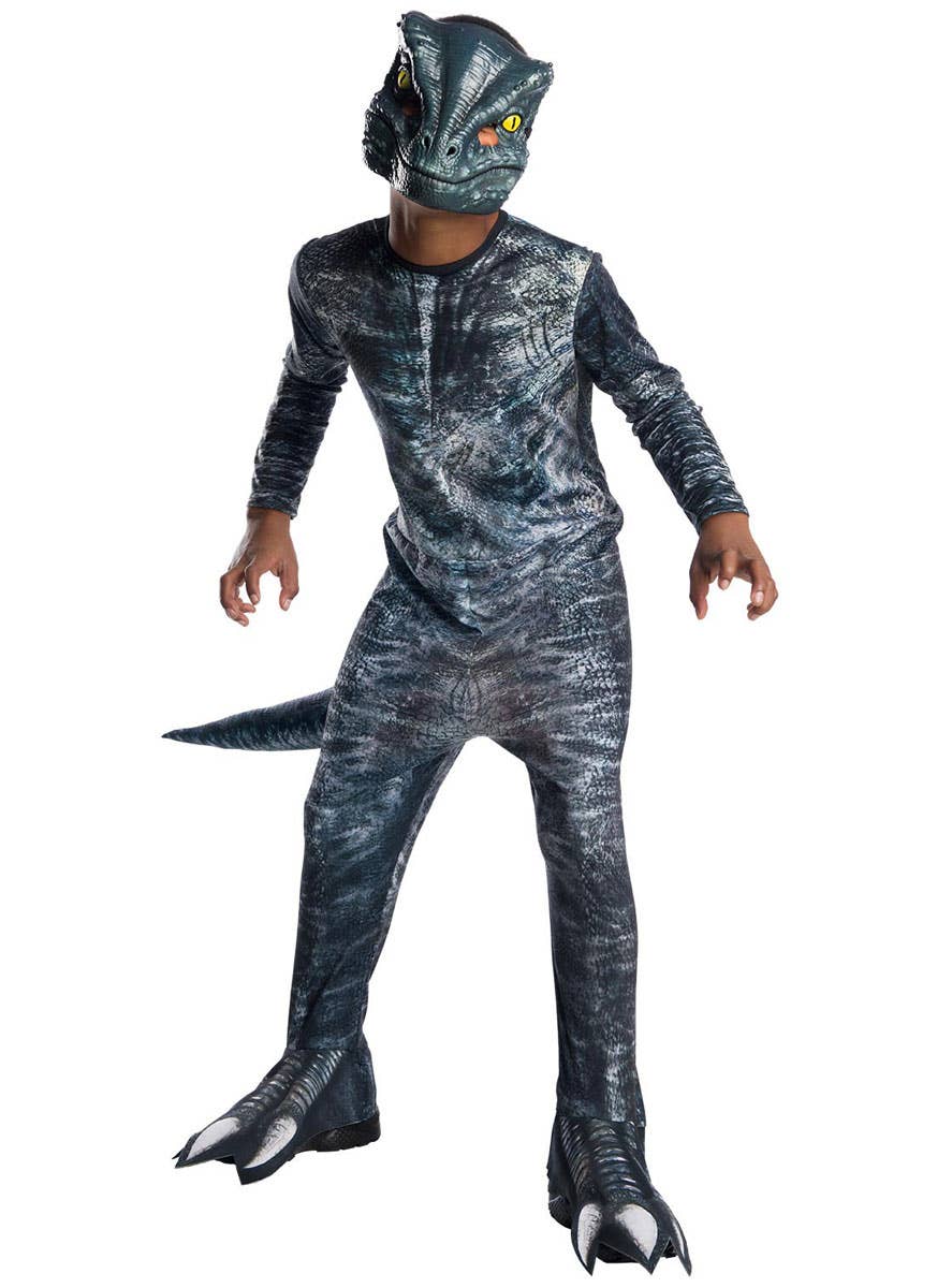 Boys Jurassic World Camp Cretaceous Velociraptor Costume - Front Image