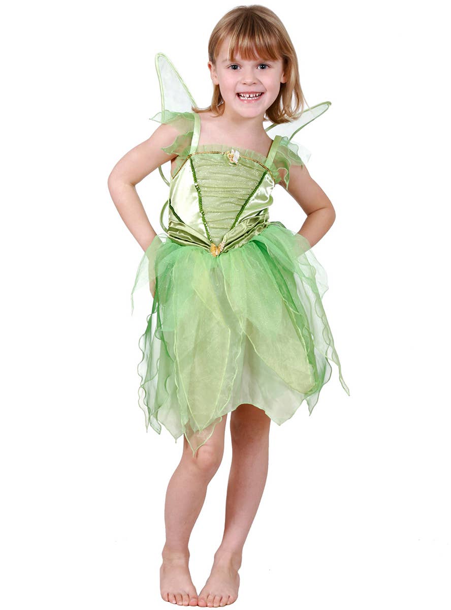 Girls Green Tinker Bell Dress Up Costume