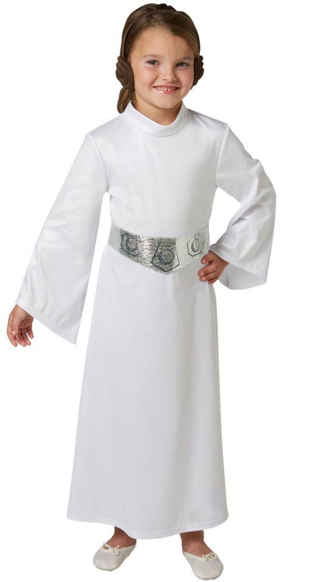 Girls Princess Leia Star Wars Fancy Dress Costume Main Image