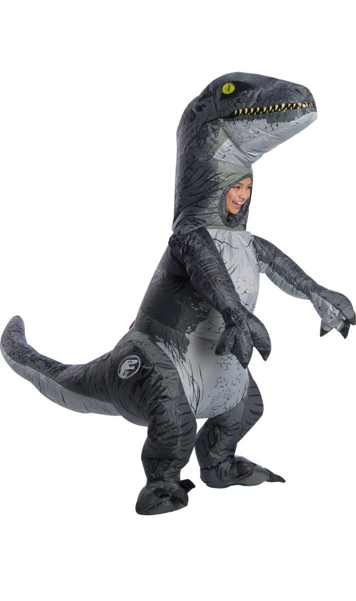 Jurassic World Kids Blue Dinosaur Costume | Raptor Inflatable Costume