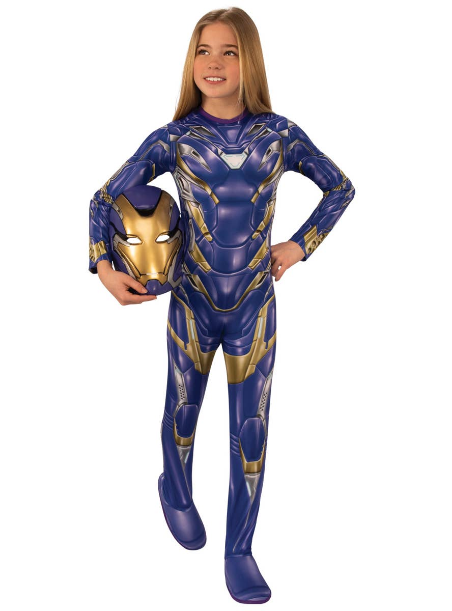 Avengers Infinity War Pepper Potts Blue Rescue Suit Costume for Girls
