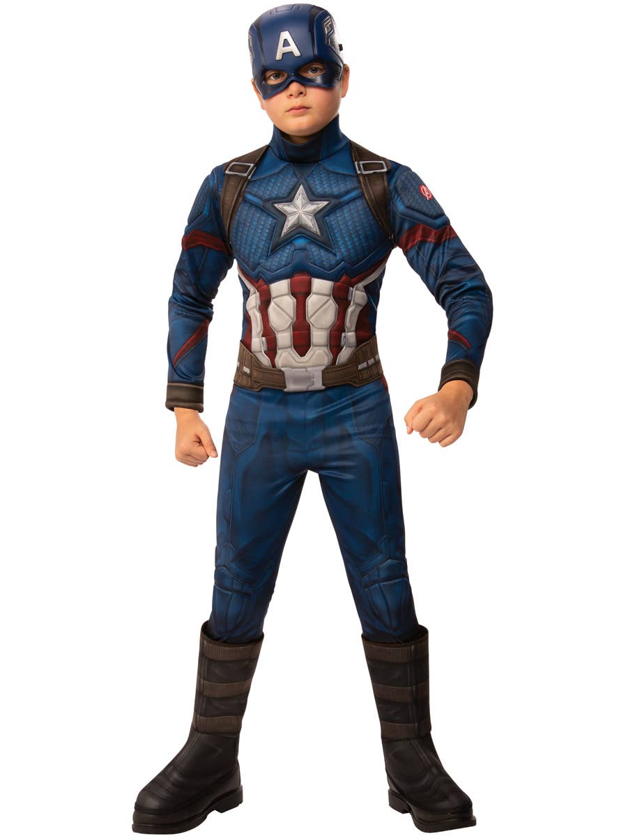 Muscle Chest Boys Captain America Avengers Endgame Costume Main Image