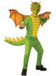 Green and Yellow Deluxe Dragon Costume for Kids
