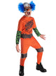 Orange Maximum Security Boy's Scary Clown Prisoner Halloween Costume 