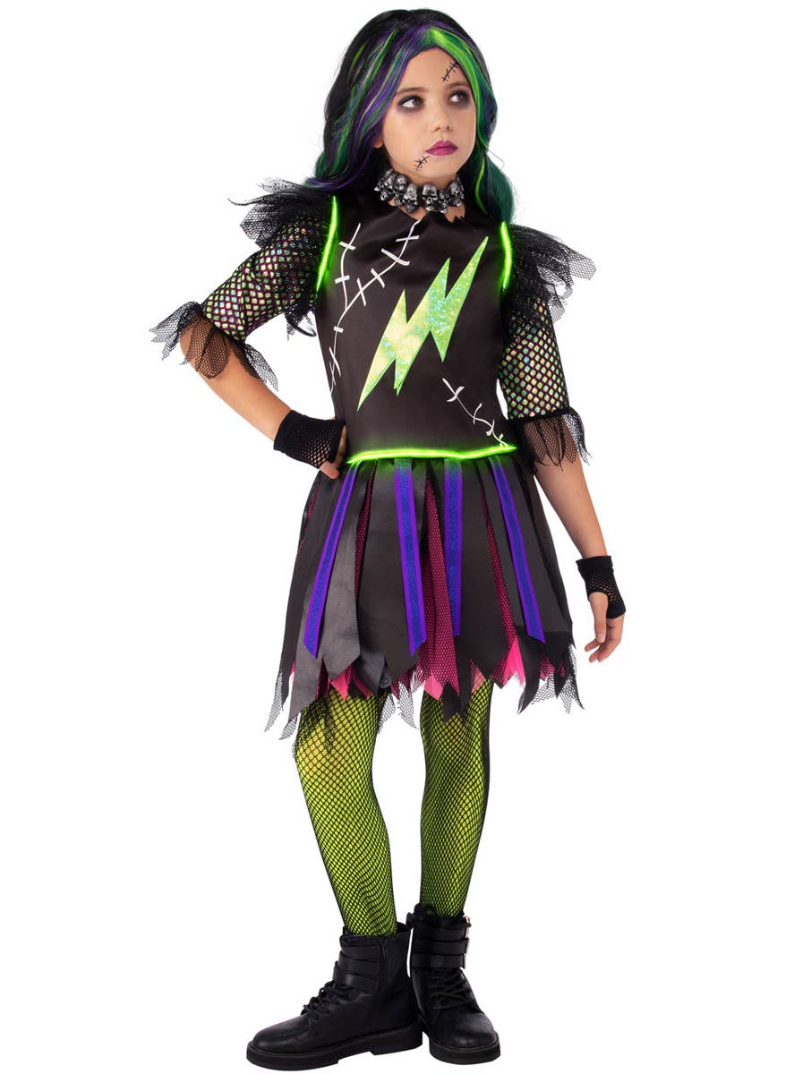 Light Up Girl's Frankenstein Monster Halloween Costume