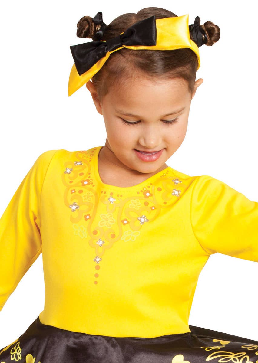 Officially Licensed The Wiggles Yellow Emma Wiggle Ballerina Costume for Girls - Alternative Image
