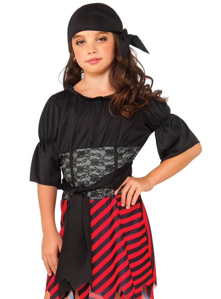 Classic Pirate Costume for Girls - Close Image