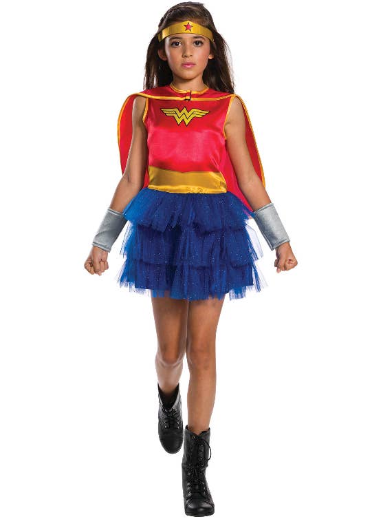 Girls Wonder Woman Classic Tutu Costume Main Image