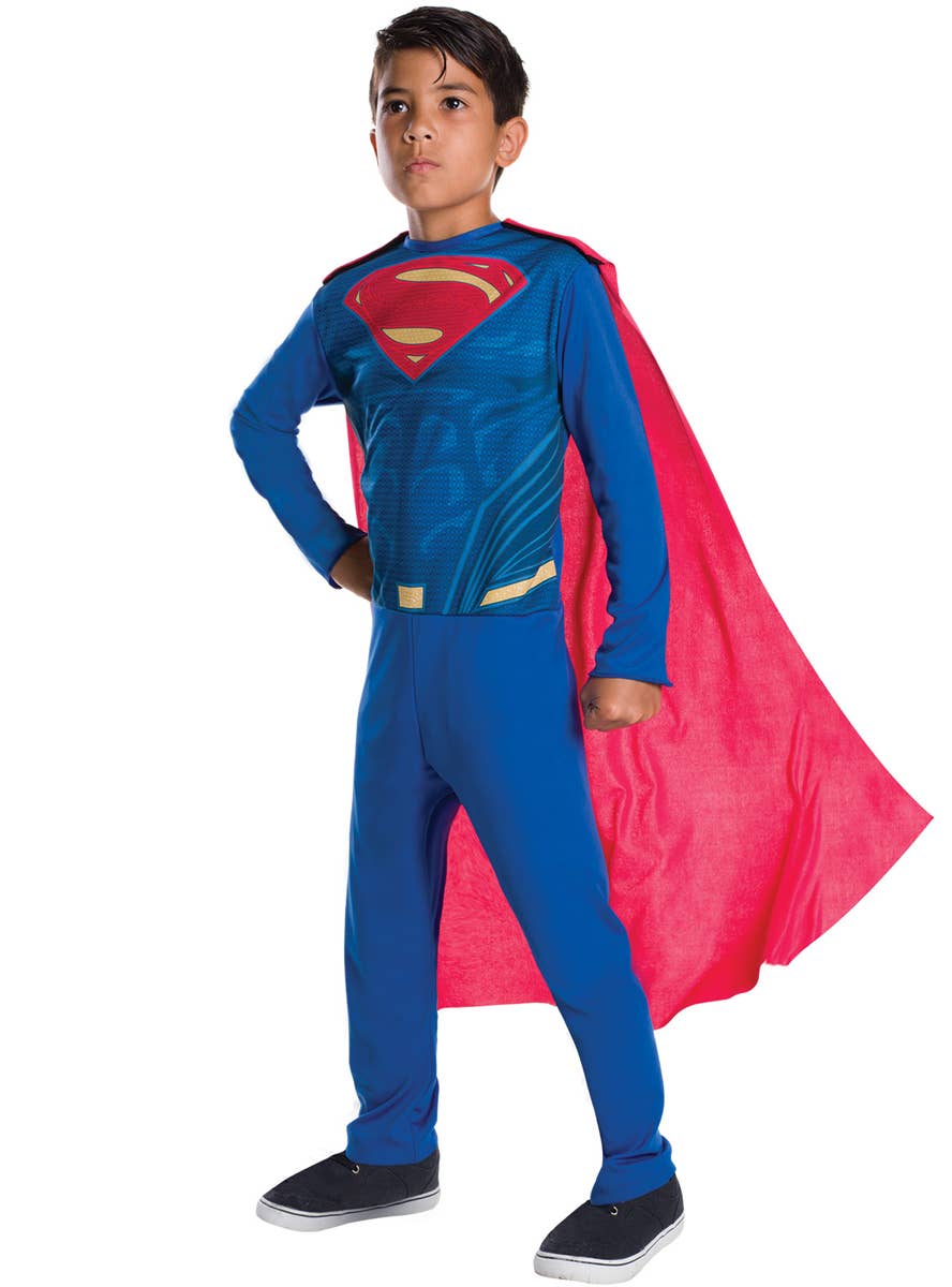 Blue and Red Justice League Boy's Superman Superhero Costume