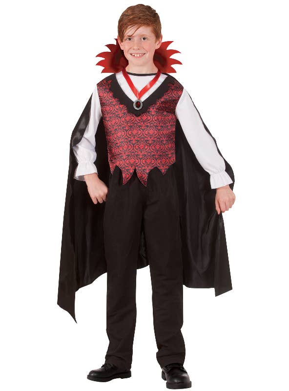 Tween Boy's Dracula Vampire Halloween Dress Up Costume 