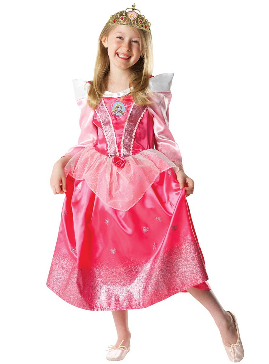 Girl's Sleeping Beauty Disney Princess Fancy Dress Front View