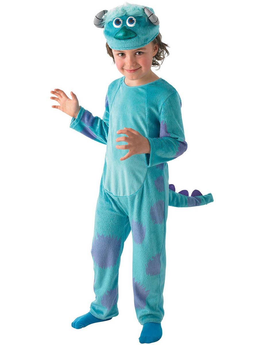 Sulley Kid's Blue Monsters University Onesie Costume Front