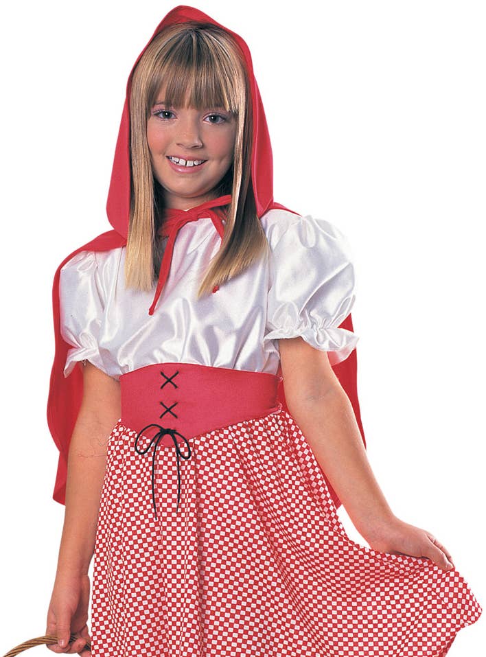 Girls Little Red Riding Hood Fancy Dress Book Week Costume - Close Image