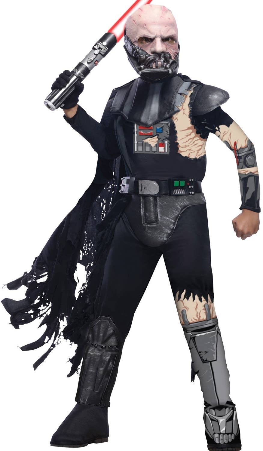 Boys Star Wars Battle Ravaged Darth Vader Fancy Dress Costume Main Image