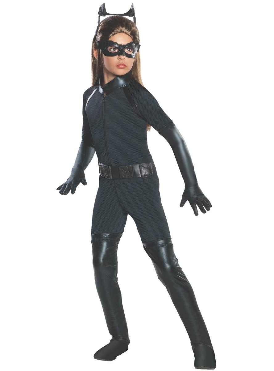 Girls Dark Knight Catwoman Costume - Main Image