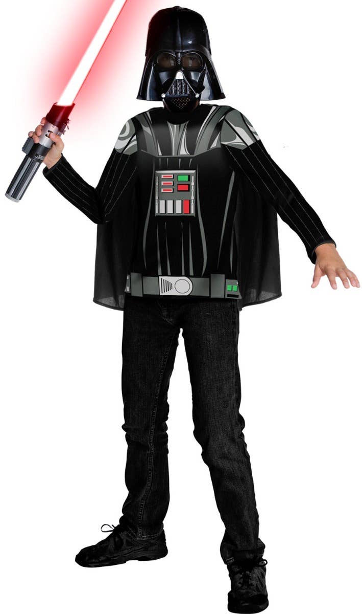 Boys Star Wars Darth Vader Fancy Dress Costume Kit Main Image