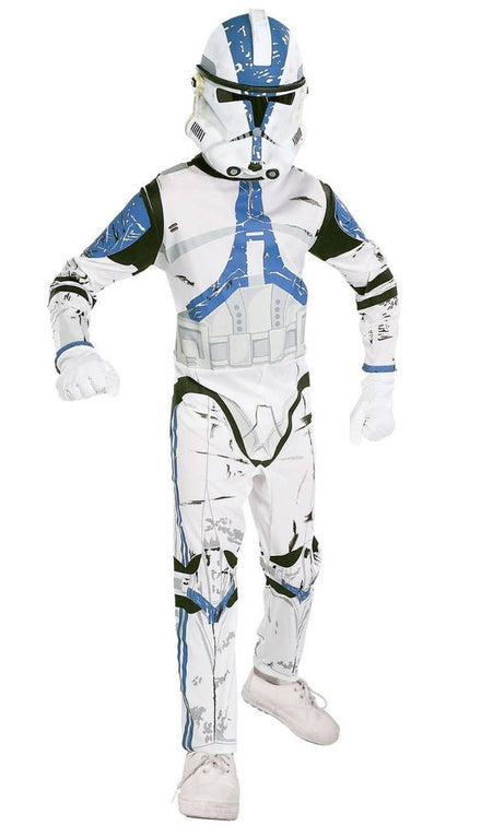 Boys 501st Clone Trooper Star Wars Fancy Dress Costume - Main Image