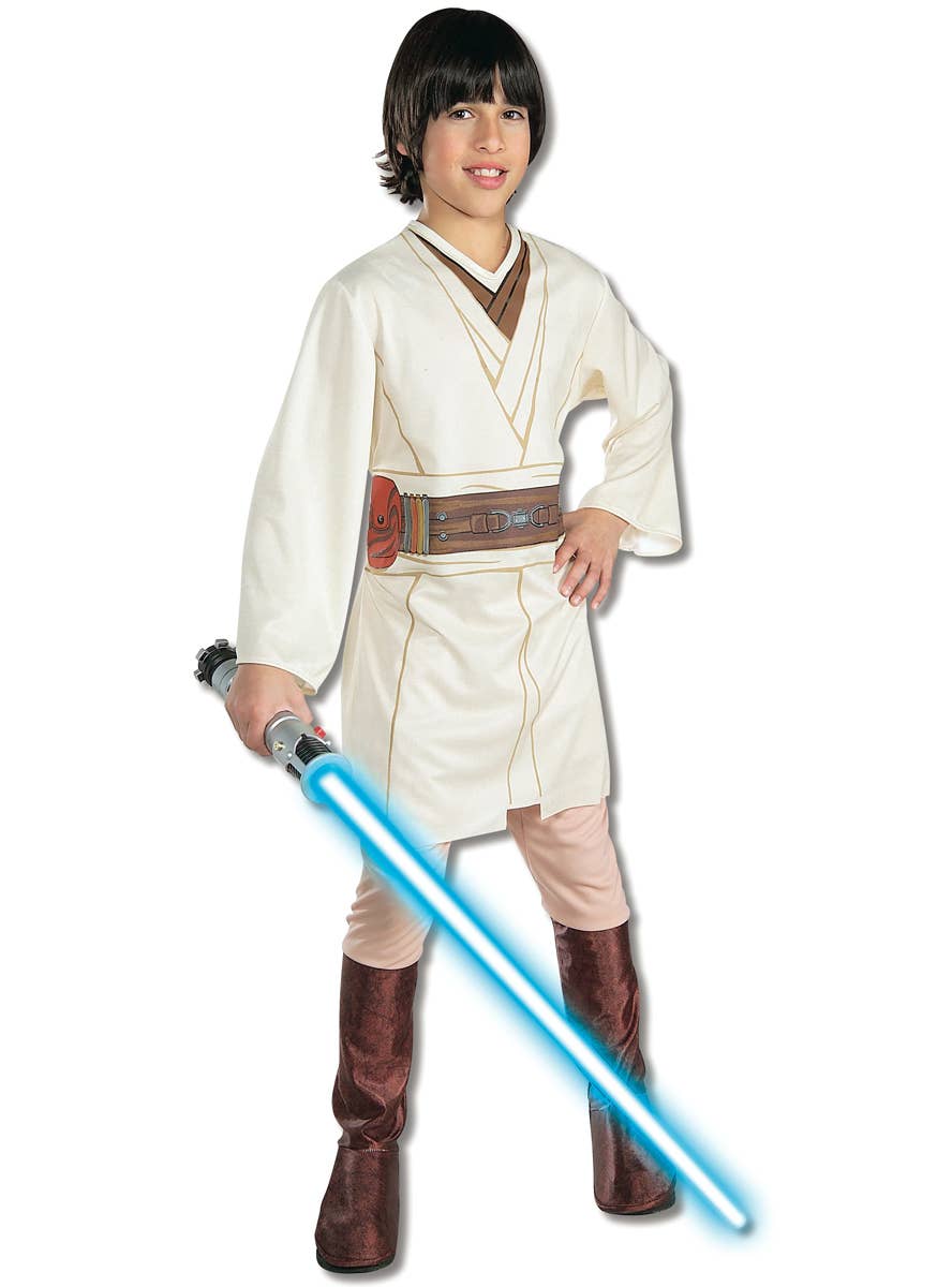 Obi Wan Kenobi Boys Star Wars Fancy Dress Costume Main Image