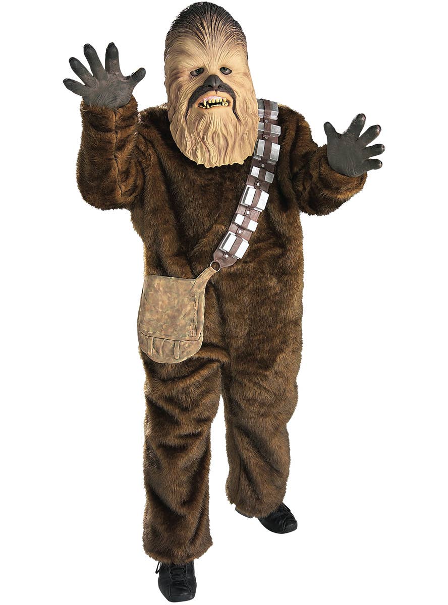 Boy's Chewbacca Deluxe Star Wars Wookie Costume Front