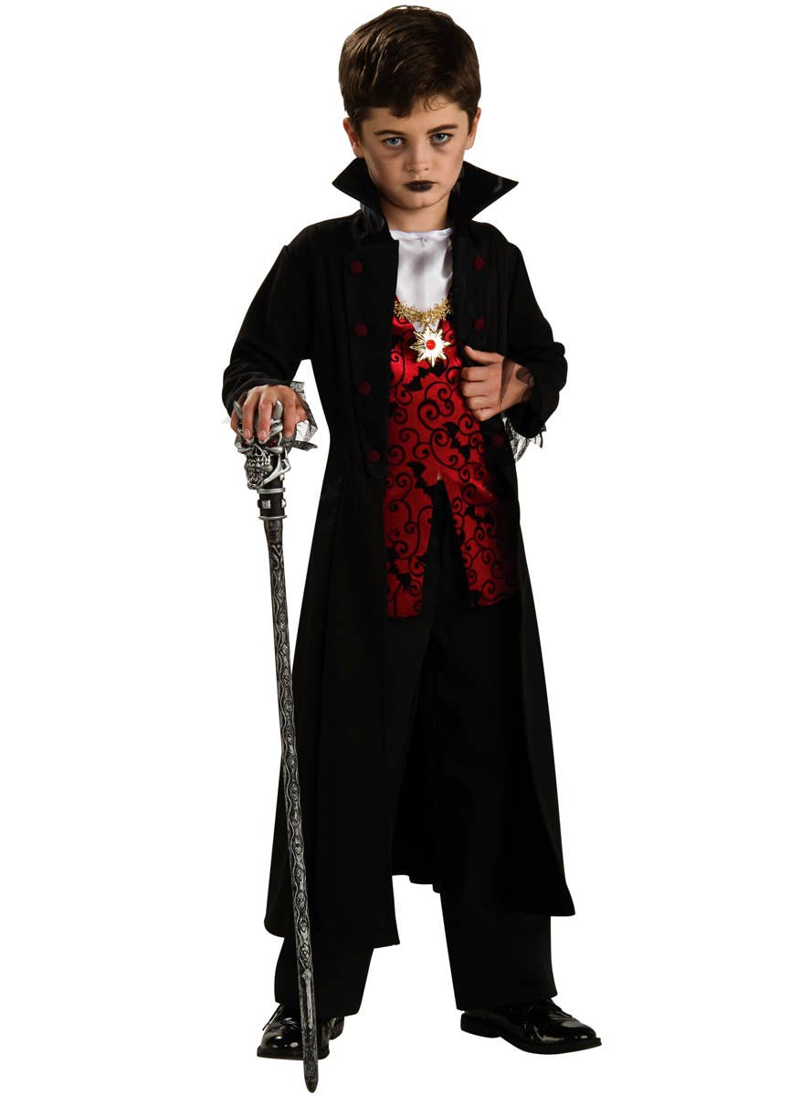 Boy's Royal Vampire Halloween Fancy Dress Costume - Main Image
