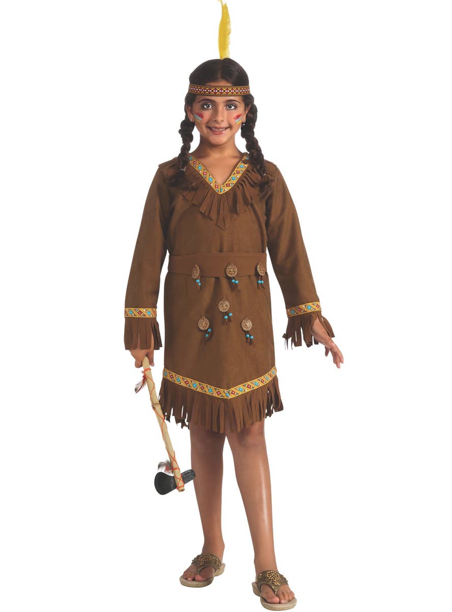 Classic Native Indian Girls Book Week Fancy Dress Costume Main Image