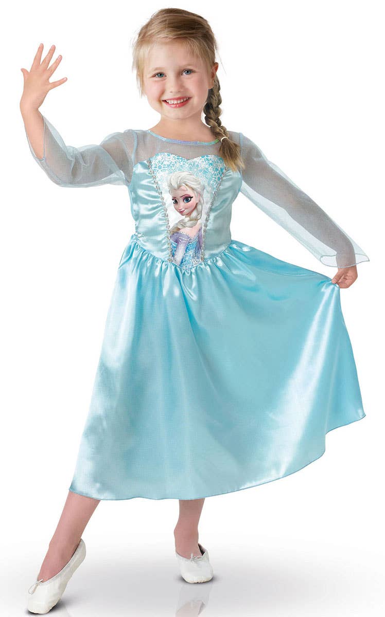 Elsamain Ice Queen Elsa Girls Costume | Classic Elsa Fancy Dress Costume