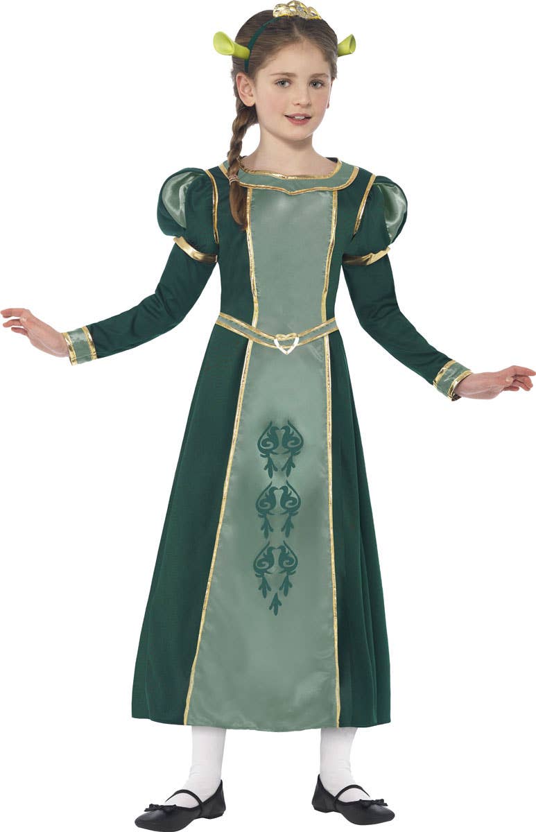 Girls Shrek Themed Princess Fiona Book Week Costume Front