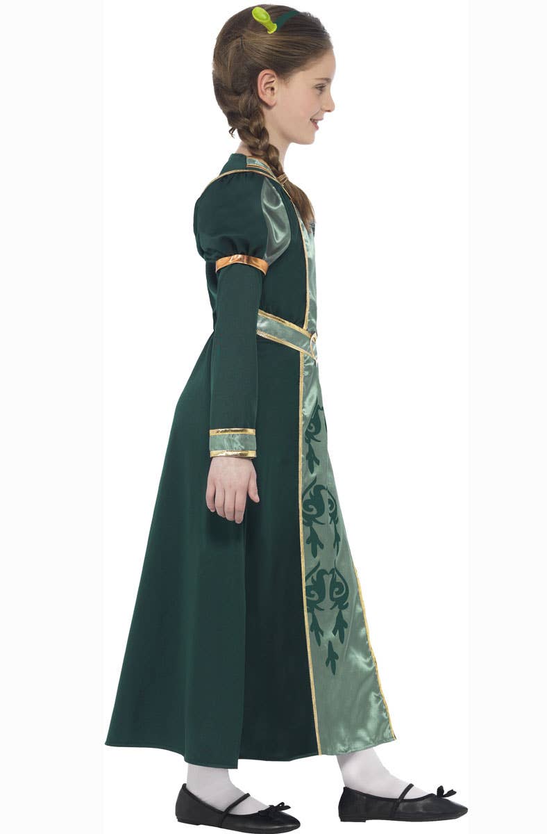 Girls Shrek Themed Princess Fiona Book Week Costume Side