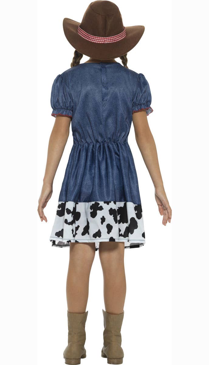 Texan Cowgirl Kids Book Week Fancy Dress Costume Back Image