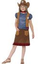 Western Belle Girl's Cowgirl Costume with Hat and Neck Scarf - Front Image