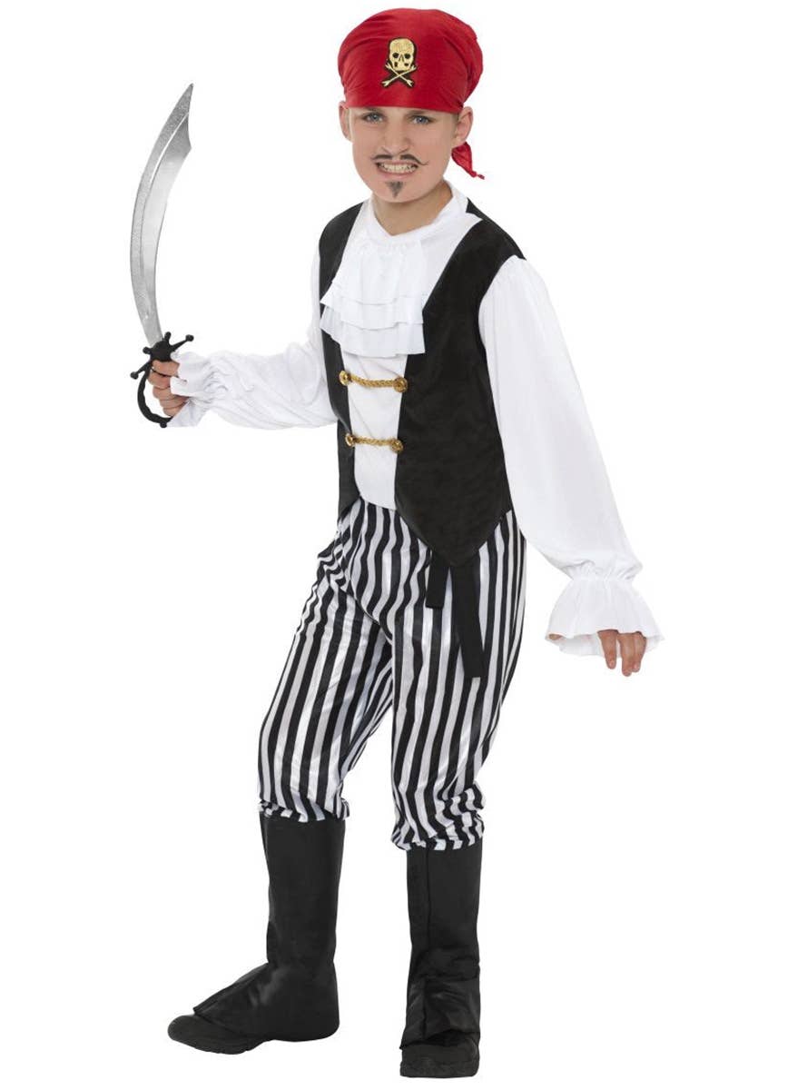 Boy's Pirate Captain Book Week Fancy Dress Costume Front