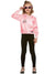 Teen Girl's Pink Ladies Grease Costume Jacket Front View