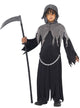 Boy's Grim Reaper Black and Grey Halloween Costume Front