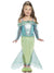 Girl's Green and Teal Mermaid Costume Front View