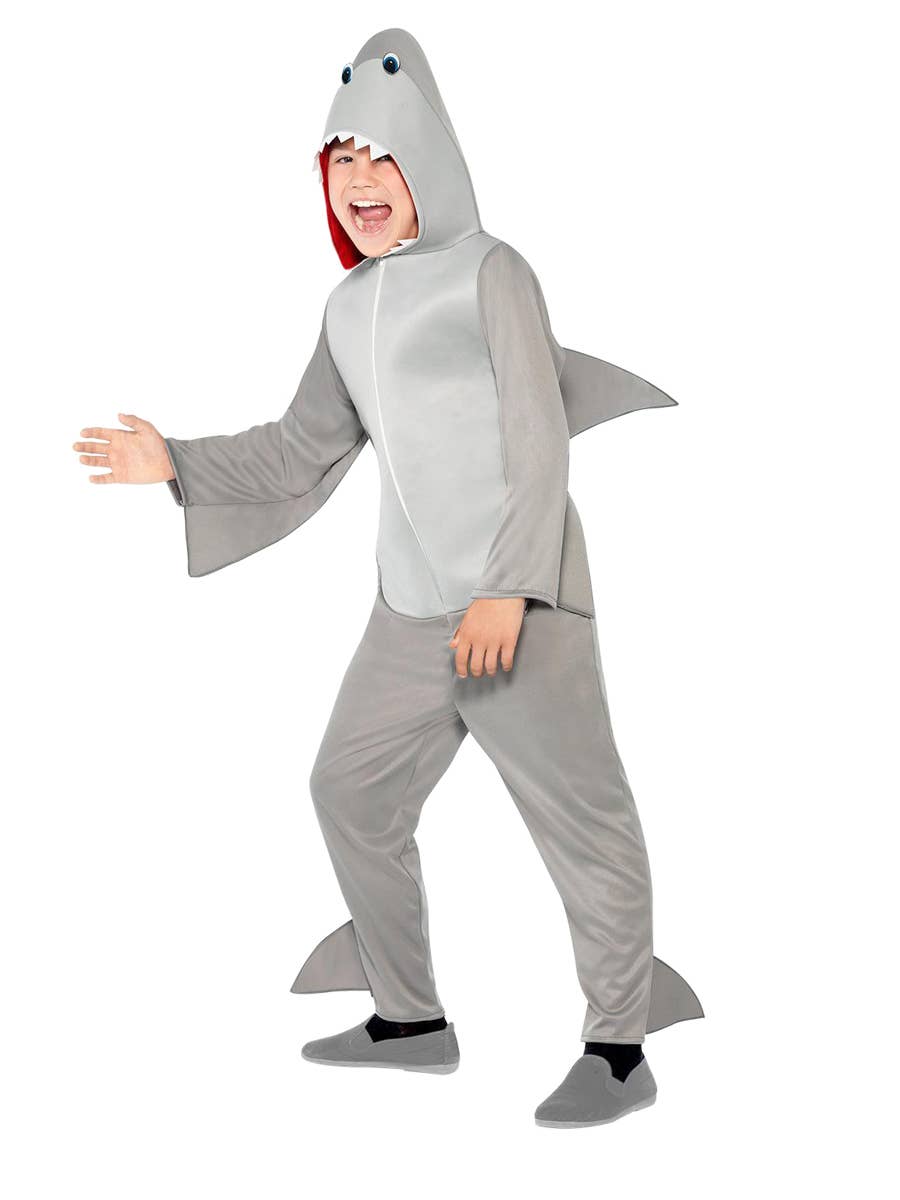 Grey Shark Kid's Costume Onesie Front Image