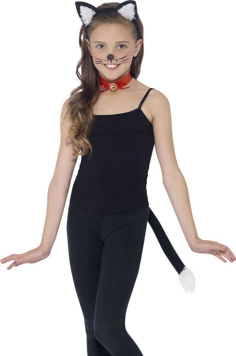 Girls Black Cat Costume Accessory Set Main Image