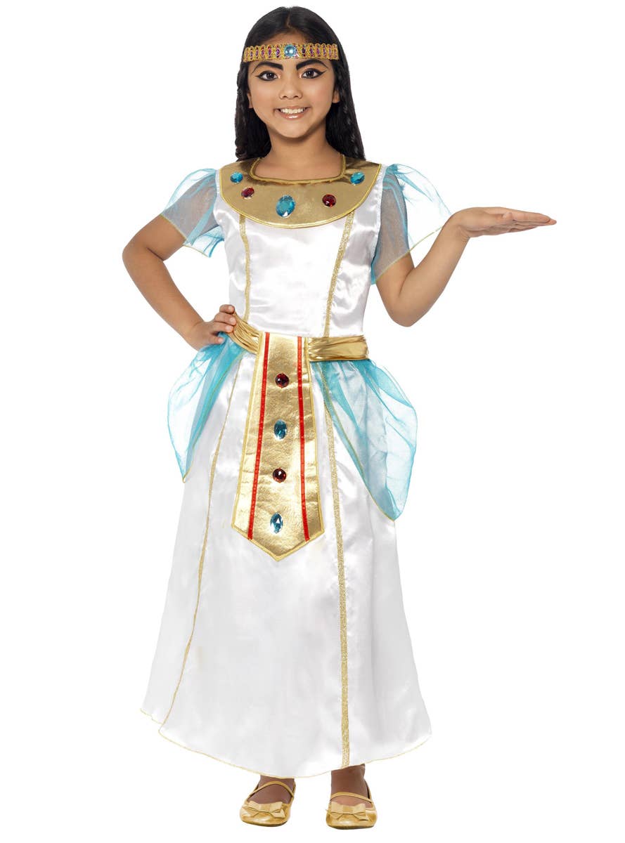 Egyptian Queen Girl's Cleopatra Costume Main View