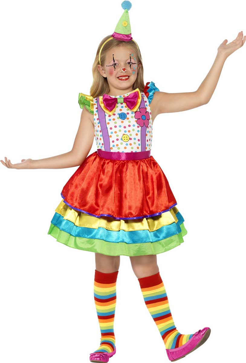 Girl's Circus Clown Costume Front View
